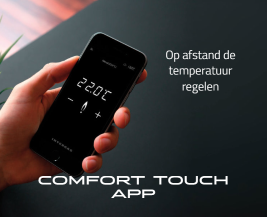 Intergas Comfort Touch thermostaat zwart 030034