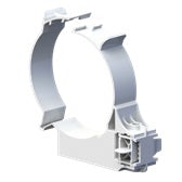 De Burgerhout Muurbeugel PP 100mm Wit 400452270  | CVketel.nl 