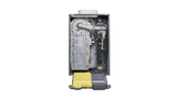 Binnekant cv-ketel Remeha Quinta 65 HR Soloketel
met excentrische rookgasaansluiting 2 x 100 mm 12,0 - 61,5 kW 7843854 | CVketel.nl