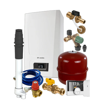 Remeha Tzerra Ace Matic 28c met Aansluitpakket Renovatie met Dakdoorvoer 80-80 en met Remeha eTwist Wifi modulerende slimme thermostaat + gateway 7648242 | CVketel.nl