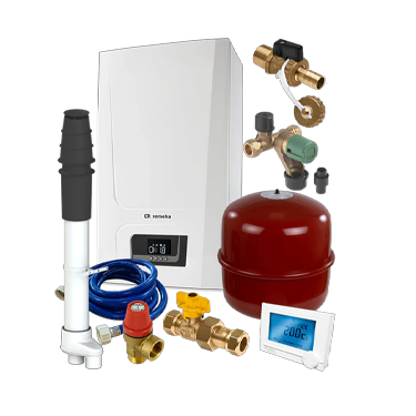 Remeha Tzerra Ace-Matic 28c met Aansluitpakket Renovatie met Dakdoorvoer 80-80 en met Reha iSense modulerende klokthermostaat zonder gateway S10167 | CVketel.nl